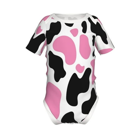 

Junzan Cow Spots Print Short-Sleeve Baby Climbing Clothes Bodysuits for Infant One-Piece for Baby Boys & Girls Baby Clothes Baby Romper with Snap Closure-18 Months