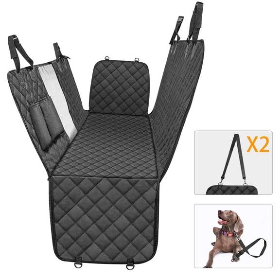 ANOSOSPECIAL  Dog Car Seat Cover for Back Seat  Kids, Pet Hammock with Mesh Window, Scratchproof Water Resistant,Nonslip Rear Seat Protector Mat for SUVs