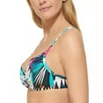 thumbnail image 2 of Calvin Klein Women's Printed Underwire Bikini Bra Top Swimsuit Blue Size Medium, 2 of 3