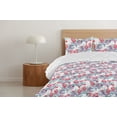 thumbnail image 4 of Ambesonne Nautical Down Alternative Quilt Comforter, Watercolor Corals Plot, Queen, Dark Salmon and Pale Blue, 4 of 5