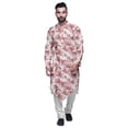 thumbnail image 1 of Atasi Printed Long Sleeve Kurta For Men Mandarin Collar Ethnic Long Kurta For Boys, 1 of 1