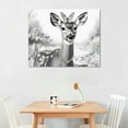 thumbnail image 2 of COMIO Canvas Wall Art Painting Black And White Abstract Deer Picture For Living Room Animals Pictures Photo Prints On Canvas for Home Modern Decoration, 2 of 4