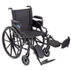 Invacare - 9XT_29154 / T94HAP 9000 XT High Performance Lighter Weight Wheelchair, With Desk Length Arms and T94HAP Elevating Legrests with Padded Calf Pads, 16" Seat Width Satin (Flat) Black Seat Width 16" Aluminum Legrests