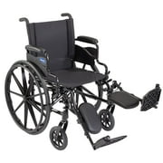 Invacare - 9XT_29154 / T94HAP 9000 XT High Performance Lighter Weight Wheelchair, With Desk Length Arms and T94HAP Elevating Legrests with Padded Calf Pads, 16" Seat Width Satin (Flat) Black Seat Width 16" Aluminum Legrests