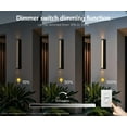 thumbnail image 4 of 23.6" Modern Dimmable Outdoor LED Wall Sconce, 10W 3000K Warm White, 4 of 8