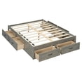 thumbnail image 5 of Euroco Wood Full Size Platform Bed with 6 Drawers for Kids Teens Adults, Antique Gray, 5 of 16