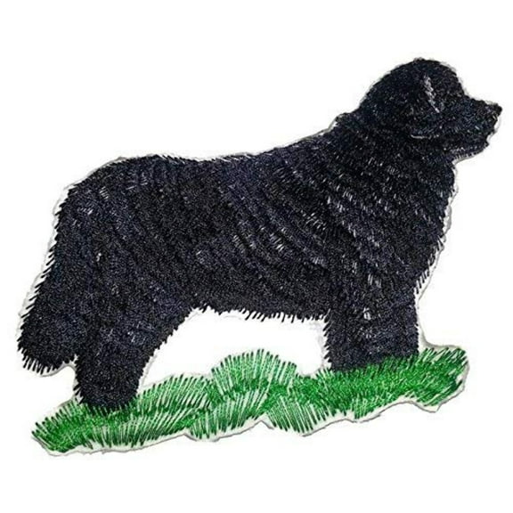 Custom Dog Portraits [Newfoundland ] Embroidery Iron On/Sew Patch [4.5" x 4.2"]