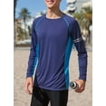 thumbnail image 6 of Charmo Mens Long Sleeve Swim Shirts Sun Protection UPF 50+ Rashguard Athletic Workout Hiking Swimwear Tops, 6 of 9