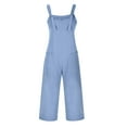 thumbnail image 6 of Sanbonepd Women Casual U Neck Sleeveless Jumpsuits Spaghetti Strap Baggy Overalls With Pocket, 6 of 6