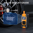 thumbnail image 3 of CHUANK Tire Inflator Portable Air Compressor-150PSI 3X Fast InflationTire Air Pump  12V DC Auto Pump with Digital Pressure Gauge with Power Bank for Car Motorcycle Bicycle and More, 3 of 7
