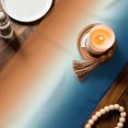thumbnail image 3 of Orange Blue Ombre Table Runner 90 Inches, Contemporary Abstract Gradient Bed Runner Dresser Scarves Tabletop for Indoor Outdoor Parties/Ceremony/Banquet, 13" x 90", 3 of 9