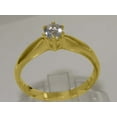 thumbnail image 3 of LBG British Made 10k Yellow GoldWomens Ring Natural Aquamarine Engagement Ring - 33 size options - Size 7.5, 3 of 7