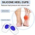 thumbnail image 4 of Gel Heel Cups Silicone Heel Pads for Heel Pain Protector Gel Heel Cushions Plantar Insert Blue Small, 4 of 7