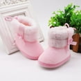 thumbnail image 4 of URMAGIC Baby Boys Girls Fleece Winter Warm Snow Boots Soft Sole Crib Shoes Booties for Newborn Infant Toddler 0-18 Months, 4 of 11