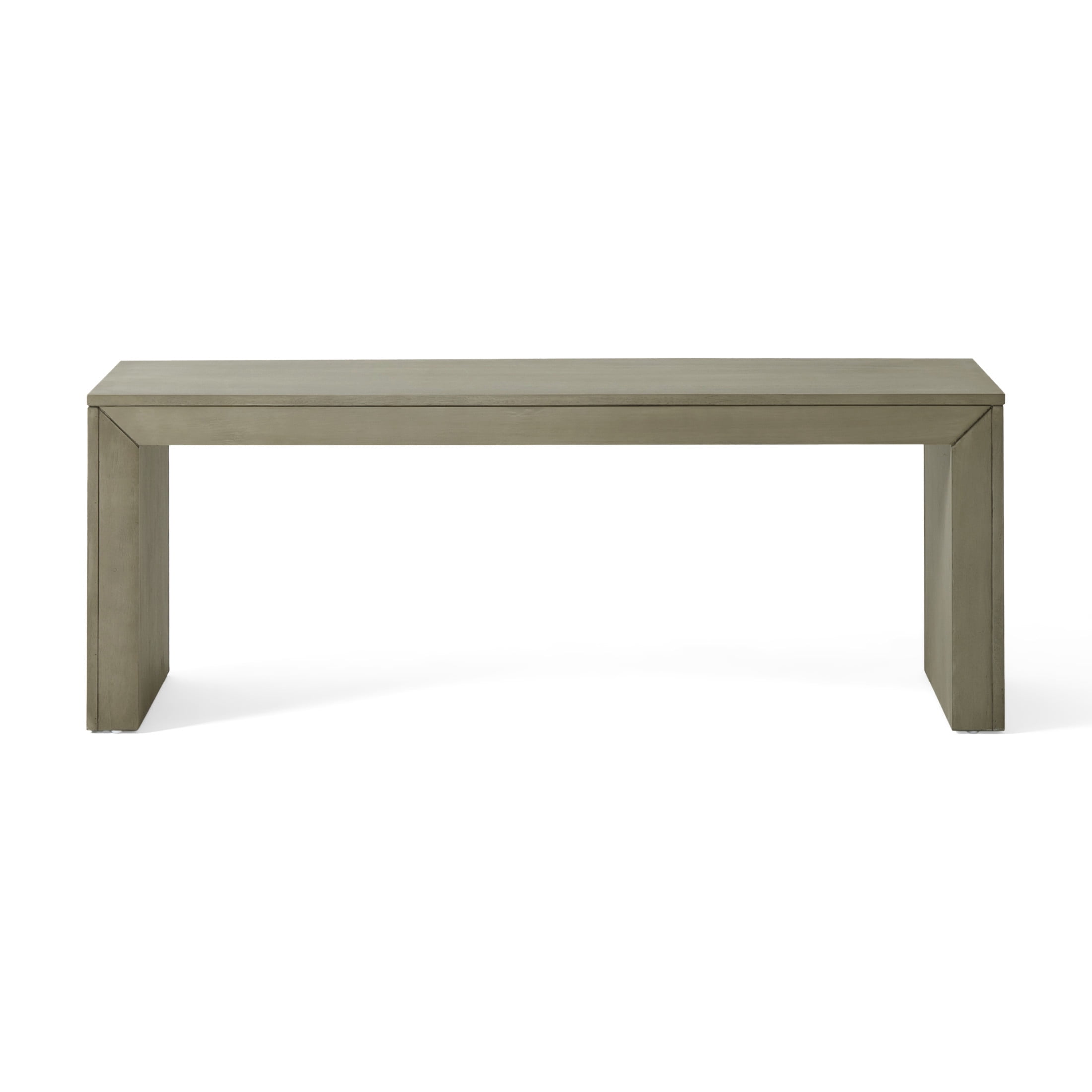 Christopher Knight Home 48" Farmhouse Dining Bench, Solid Acacia Wood Rustic Entryway Bench, Light Gray Oak