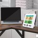 thumbnail image 5 of Reloj digital para interiores con monitor de temperatura y humedad, pantalla grande, alertas personalizables y diseño moderno en color blanco. Incluye cable USB, sin baterías., 5 of 6