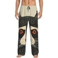 thumbnail image 5 of Mens Pajama Pants, Retro Raccoon Graphic Print Soft Sleep & Lounge Pants for Men, Cuteness Casual PJ Bottoms Pants with Pockets, 5 of 7