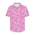 thumbnail image 2 of Mens Valentine Shirt, Heart Print Short Sleeve Shirt, Men's Valentine's Day Printed Tops Button Casual Short Sleeved Lapel Shirt, 2 of 5