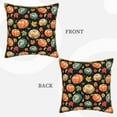 thumbnail image 3 of Fotbe Daisy maple leaf Pattern Velvet Decorative Throw Pillow Covers with Elegant Piping, Soft Plush Cushion Cover for Sofa, Bed, Car, Office-16"x16", 3 of 8