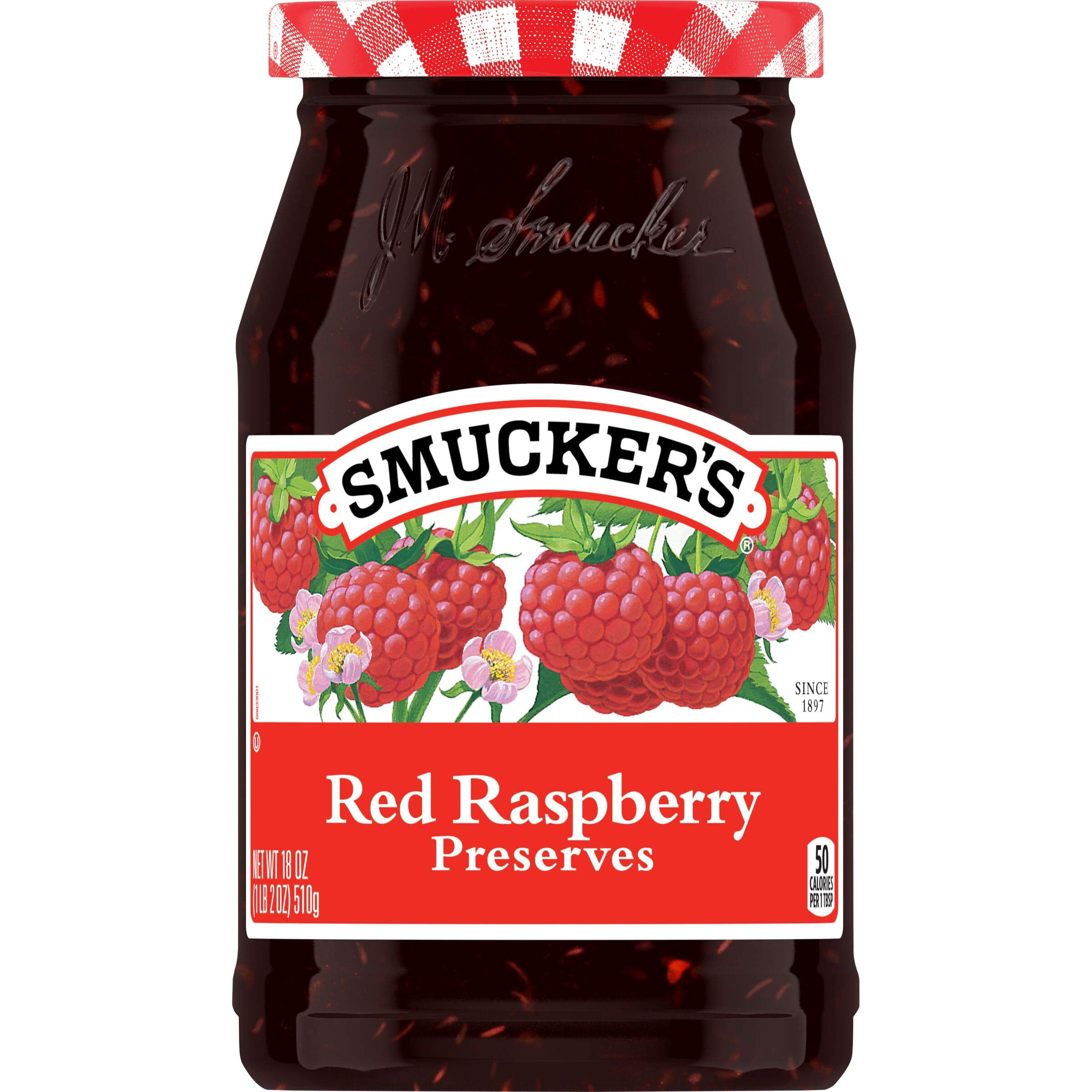 Smucker's Strawberry and Red Raspberry Preserves Variety Pack, 18 Ounces (Pack of 3)