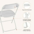 thumbnail image 3 of JIOABL 10-Piece Folding Chair Set with Non-Slip Feet, 330 lbs. Weight Capacity, for Home and Office Use, for Indoor and Outdoor Activities, White, 3 of 8
