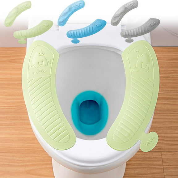 Thickened Waterproof Toilet Mat, Universal Fit, Heavy-Duty Base, Non-Slip Bottom, Modern Design, Family Use, Bathroom Floor Protection, Durable & Easy-Clean TOPLIU