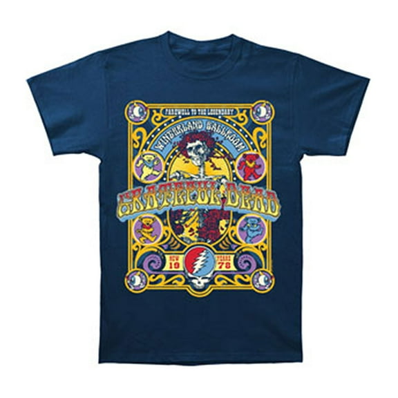 Men's Grateful Dead Closing Of Winterland T-shirt Small Navy