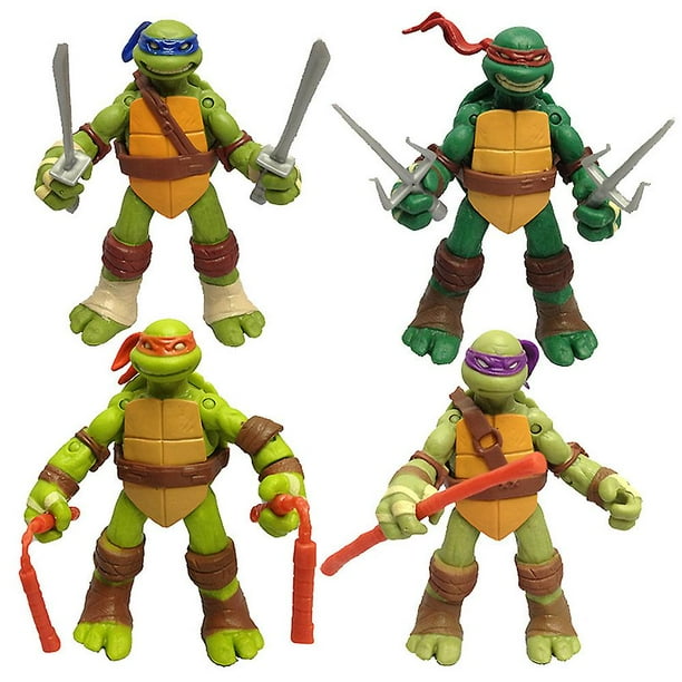 4pcs set Teenage Mutant Ninja Turtles Action Figures Toys Set Collectible Toys Home Decoration Gifts For Kids Adults Fans Walmart en linea