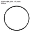 thumbnail image 2 of 30Pcs 55mmx1.9mm Anillo de sellado de goma nitrílica flexible negro, 2 of 5