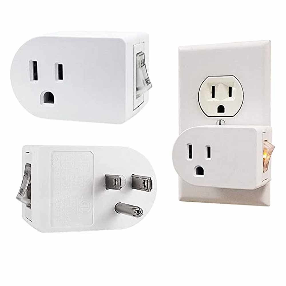 3 to 2 prong AC ground power outlet adapter 2 Pcs AC125V/15A/1875W NEW!!!