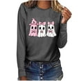thumbnail image 5 of Miqool Halloween Shirts for Women Casual Long Sleeve Tops Cute Ghost Graphic Tee Halloween Loose Fit T Shirts, 5 of 7