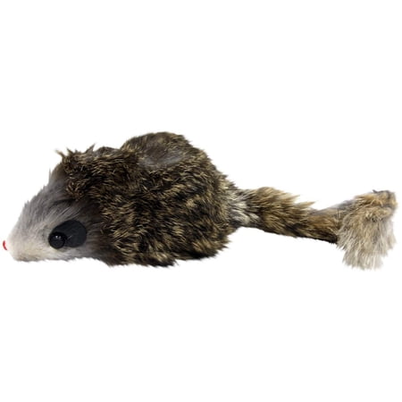 Ethical Products Spot Shaggy Plush Giant Mouse Rattle & Catnip Cat Toy