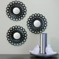 thumbnail image 4 of Northlight Set of 3 Round Black Cascading Angular Orbs Mirrors 9.5", 4 of 4