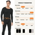 thumbnail image 3 of ANYFIT WEAR Thermal Underwear for Men Ultra Soft Long Johns Set Fleece Lined Warm Base Layer Top and Bottom for Cold Weather Black S, 3 of 7