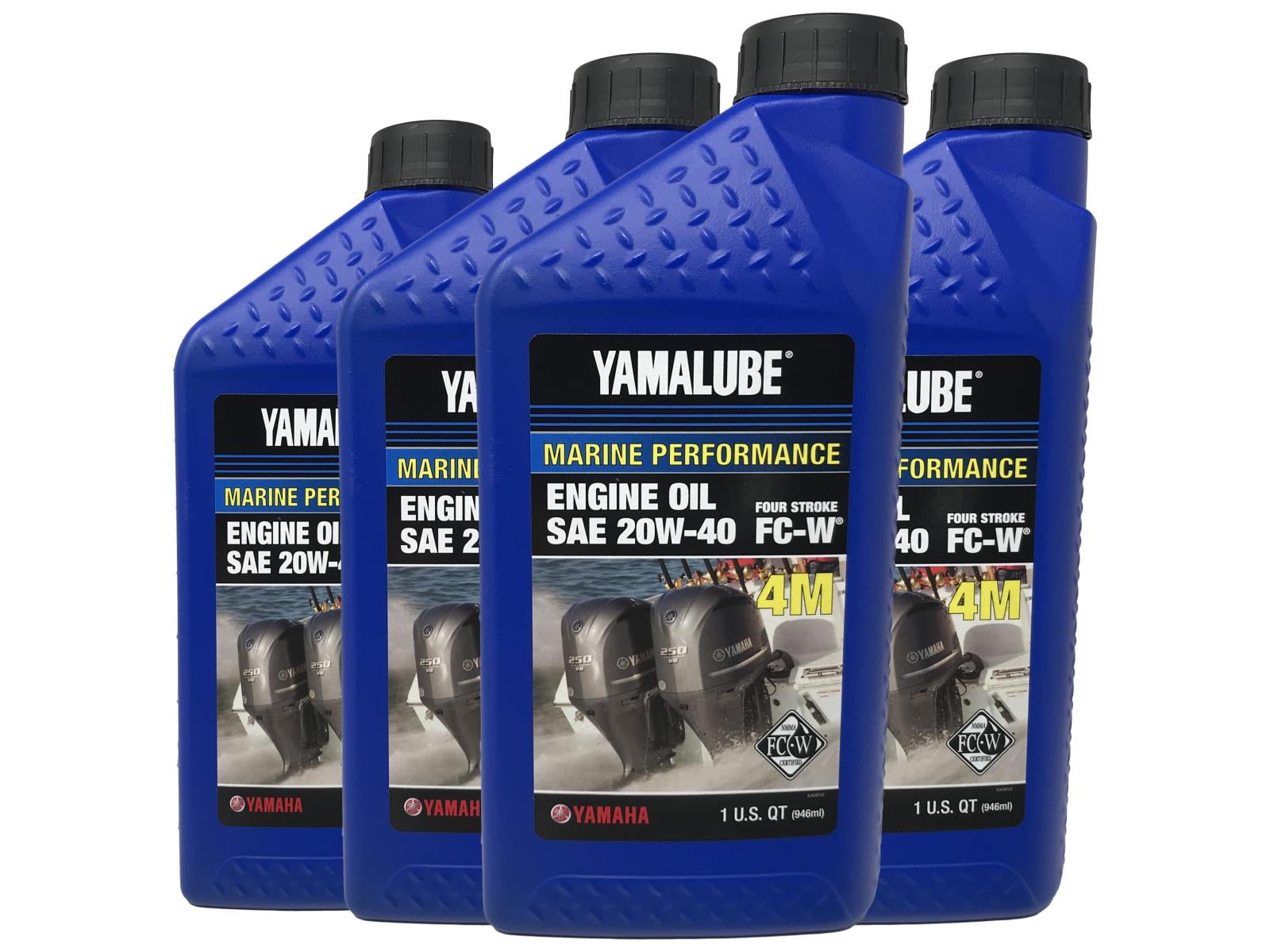 Yamaha Genuine OEM Yamalube Marine 20W 40 Oil LUB 20w40 FC 12   4 Pack