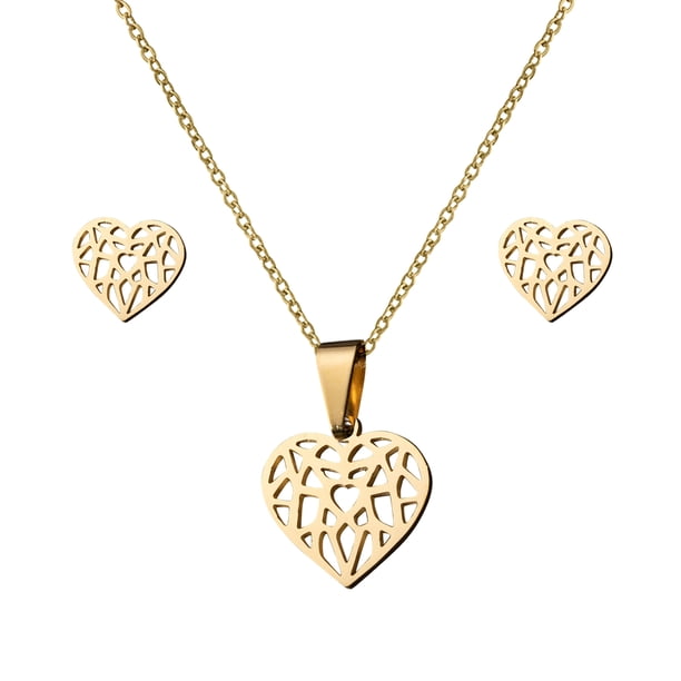 Collar Colgante Corazón Pendientes Nota Musical Joyas de Personalidad