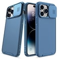 thumbnail image 3 of Elegant Choise Phone Case with Slide Camera Lens Magnetic Cover for iPhone 14 Pro Max/14 Pro/14 Plus/14, Blue, 3 of 15