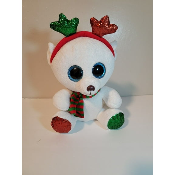 TY Beanie Boos - Christmas Frost The Bear Exclusive (Glitter Eyes) Small 6" Plush (NO TY HANG TAG)