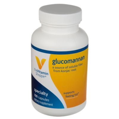Glucomannan Fiber - The Vitamin Shoppe Glucomannan 1.99GM, A Source of Soluble Fiber from Konjac Root, Supports Feeling of Fullness, Helps Maintain Blood Glucose Levels Already within the Normal Range (100 Capsules)