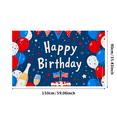 thumbnail image 3 of Happy Birthday Banner with Balloons Cakes and Stars Background Party Decoration for Birthday Party Photography Props and Event Backdrop, 3 of 7