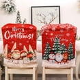 thumbnail image 4 of Injueey Funda navideña para silla de comedor a prueba de polvo, muebles de Papá Noel, decoración antimacassar, funda para fiesta, banquete, Kits de decoración para fiestas Tres muñecas, 4 of 6