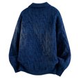 thumbnail image 4 of Vxararl Mens Cable Knit Sweaters Long Sleeve Polo Fall Winter Layering, Soft Warm Feel Sweater V Neck Casual Pullover Sweater Classic Casual Long Sleeve Mens V Neck Sweater Blue L, 4 of 5