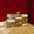thumbnail image 2 of Different Craft India Golden Abalone Seashell Inlaid Evening Clutch Purse for Women, 2 of 4