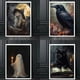 thumbnail image 2 of Póster de pared de arte de la Academia oscura, Victoria Crow, bruja, fantasma, decoración de fondo de Halloween, impresión de imagen gótica, pintura en lienzo, 2 of 4