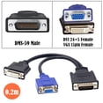 thumbnail image 2 of HUGFEGWE LFH DMS-59 Male to DVI 24+5 Female & VGA RGA 15pin Female Splitter Extension 15cm CJ25311-8548, 2 of 7