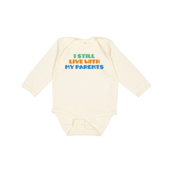 Inktastic I Still Live with My Parents Boys or Girls Long Sleeve Baby Bodysuit