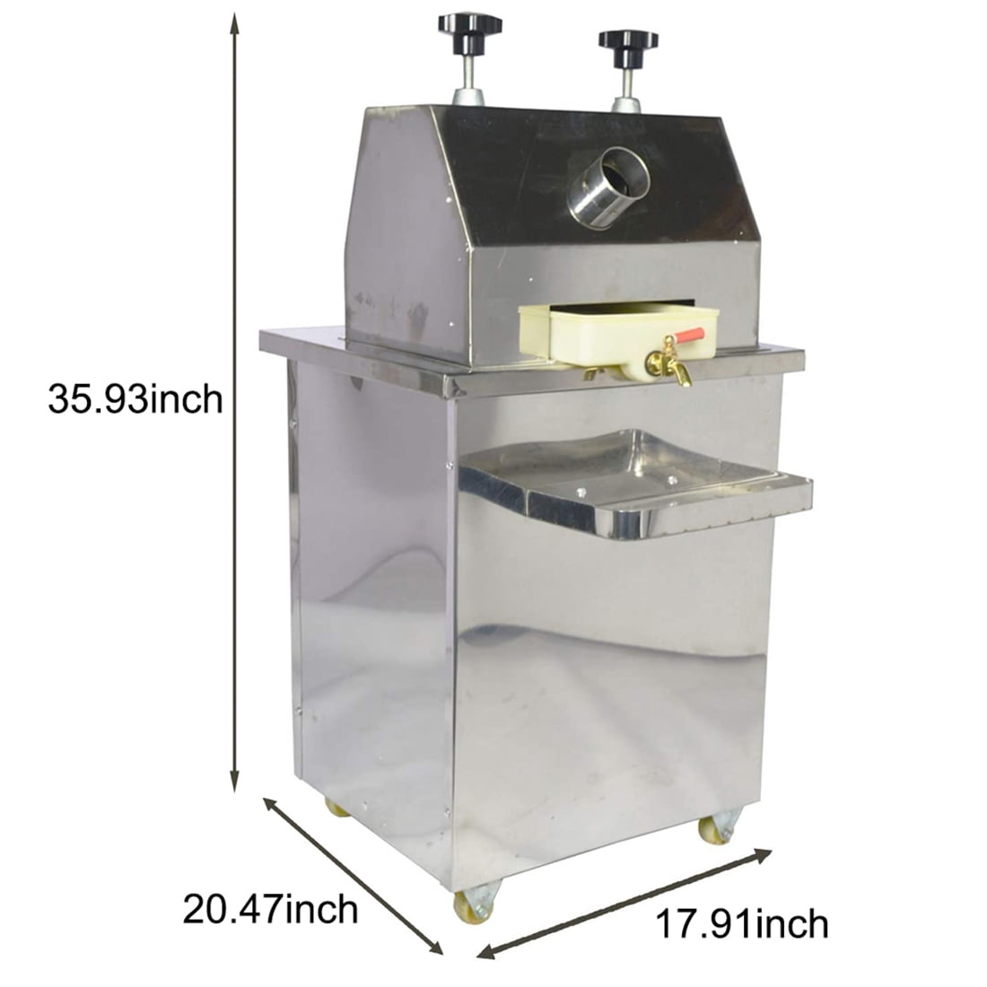 PreAsion Vertical Electric Sugar Cane Juicer Juice Press Extractor Silver 3 Roller