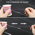 thumbnail image 6 of 100M Elastic Beads Cord,Beading Cords Threads Rainbow Elastic Thread Cord String DIY Handmade Craft Jewelry for Making Necklace Bracelet,Braided Headband,Kids Jewellery Craft Making,Embroidery Thread, 6 of 7