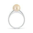 thumbnail image 2 of Angara Solitaire Golden South Sea Cultured Pearl Dome Ring in 14K White Gold for Women | June Birthstone Jewelry for Her, 2 of 8
