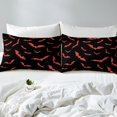 thumbnail image 4 of YST Ensemble de Literie Chauve-Souris Drap-Housse Halloween avec 2 Taies d'Oreiller Animaux Chauve-Souris Rouges Draps Taille Complète pour Enfants Garçons Chambre Vacances Style Gothique Effrayant, 4 of 5